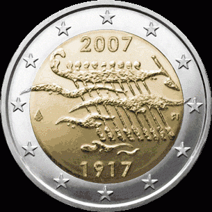 Finland 2 euro 2007 90 Jaar onafhankelijkheid UNC